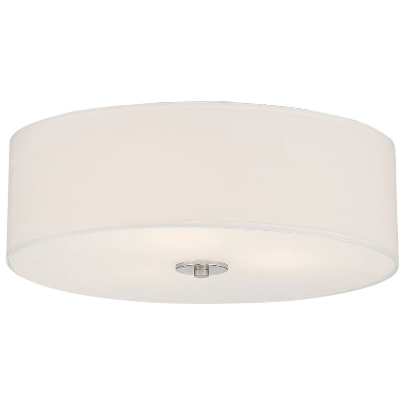Mid Town 3-Light LED Flush Mount in Brushed Steel