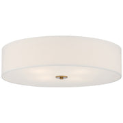 Mid Town 4-Light LED Flush Mount in Antique Brushed Brass
