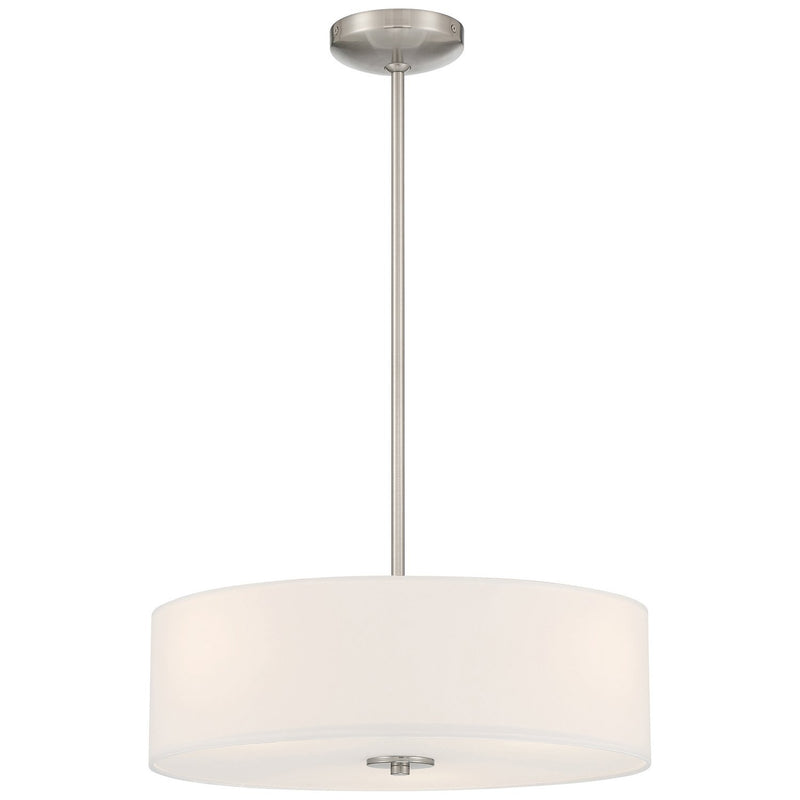Mid Town 3-Light LED Convertible Pendant in Brushed Steel