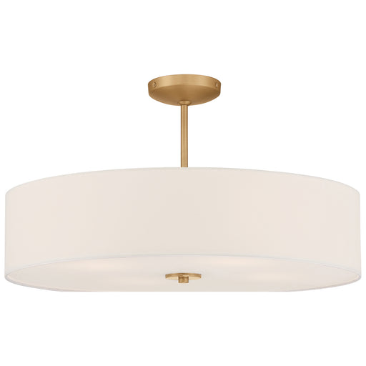 Mid Town LED Pendant or Semi-Flush in Antique Brushed Brass