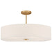 Mid Town LED Pendant or Semi-Flush in Antique Brushed Brass