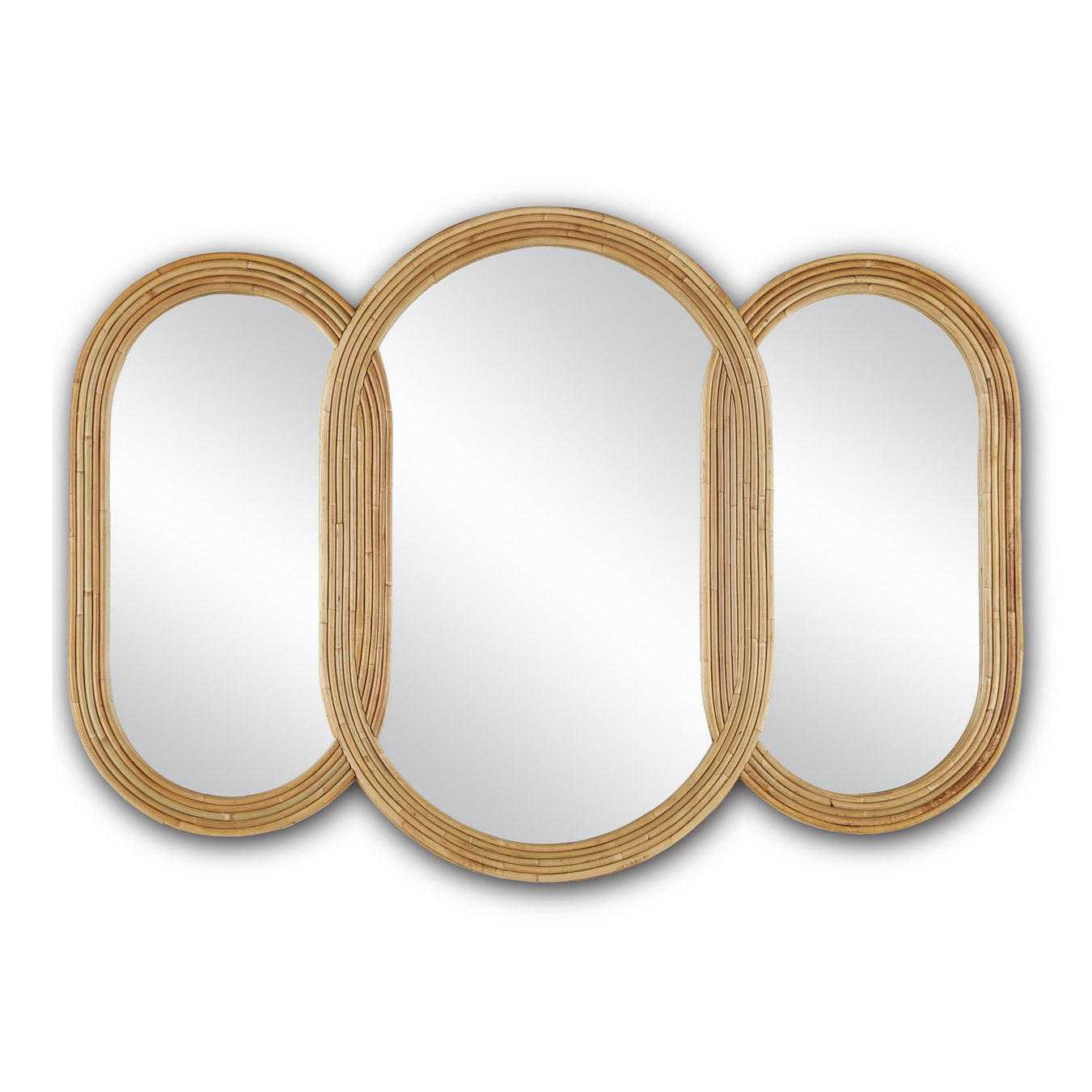 1000-0128- Triboa Mirror in Arurog/Khaki/Mirror by Currey and Company