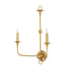 Nottaway 2-Light Wall Sconce in Contemporary Gold Leaf - Lamps Expo