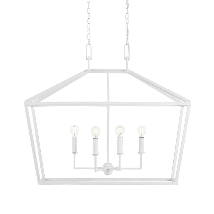 9000-0979- Denison 6-Light Chandelier in Gesso White by Currey and Company