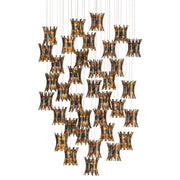 Alsop 36-Light Pendant in Brown/Black/Silver - Lamps Expo