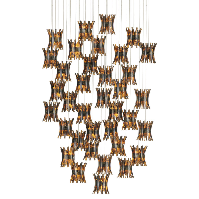 Alsop 36-Light Pendant in Brown/Black/Silver - Lamps Expo