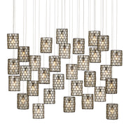 Regatta 30-Light Pendant in Cupertino & Silver - Lamps Expo