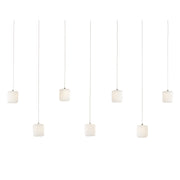 9000-1060- Dove 7-Light Pendant in White/Silver by Currey and Company
