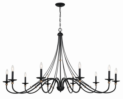 Westchester County 10-Light Chandelier in Sand Coal w/Skyline Gold Leaf