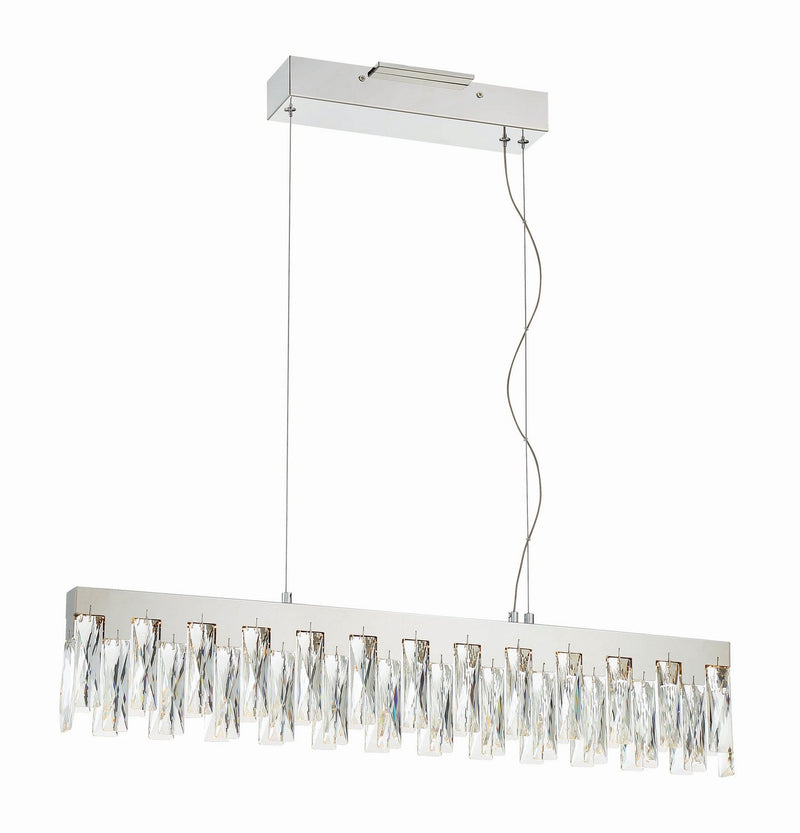 Curio 32" LED Linear Chandelier in Chrome