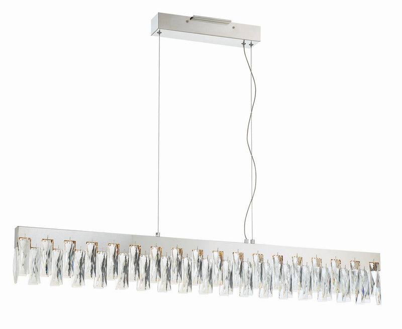 Curio 45" LED Linear Chandelier in Chrome
