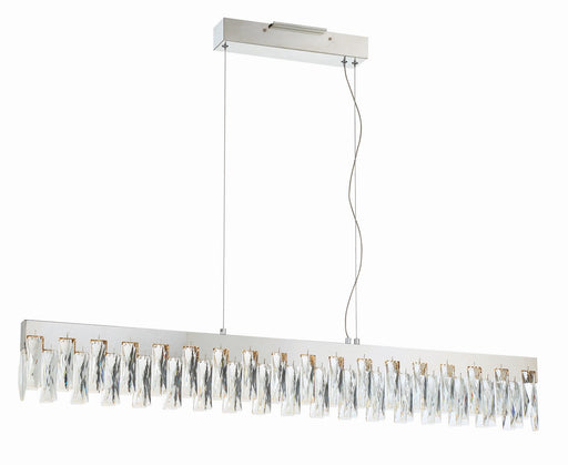Curio 45" LED Linear Chandelier in Chrome