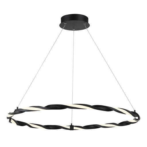Convolution 31" LED Pendant in Coal Black