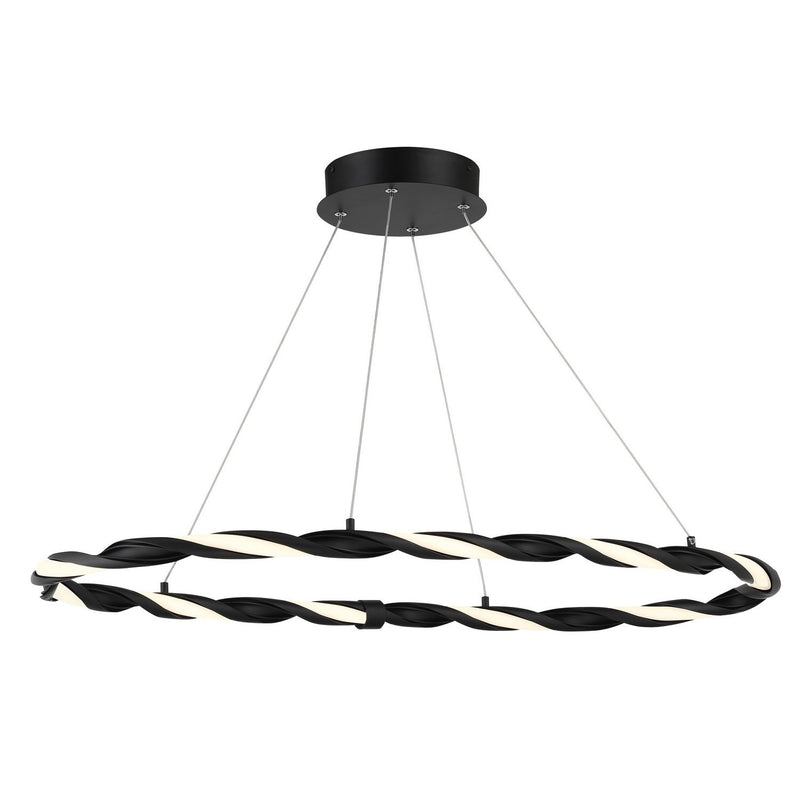 Convolution 37" LED Pendant in Coal Black