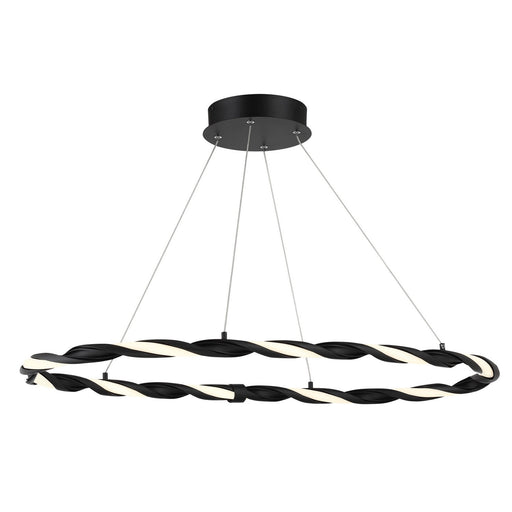 Convolution 37" LED Pendant in Coal Black