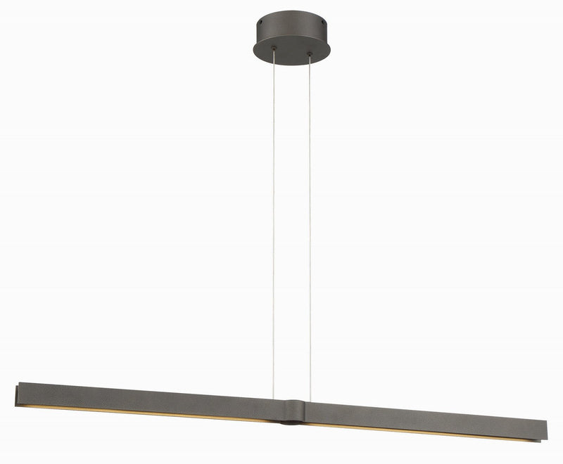 Structure LED Linear Pendant in Smoked Iron