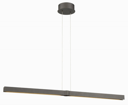 Structure LED Linear Pendant in Smoked Iron