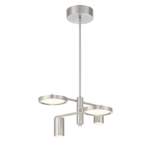 Swivel Small LED Chandelier in Brushed Nickel