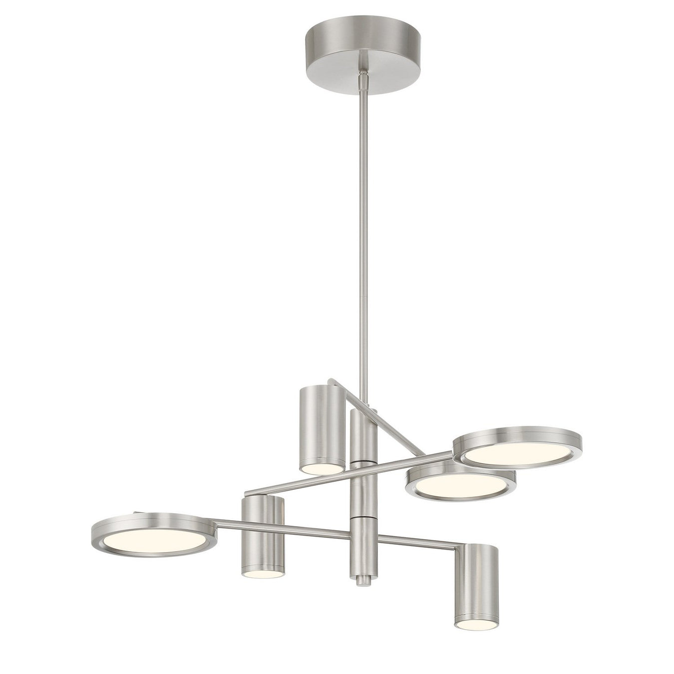 Swivel Medium LED Chandelier in Brushed Nickel