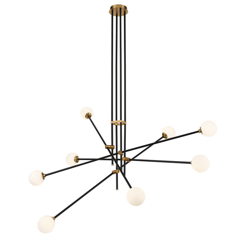 Cosmet 8-Light Chandelier in Coal Black