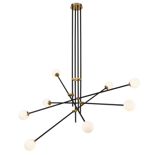 Cosmet 8-Light Chandelier in Coal Black