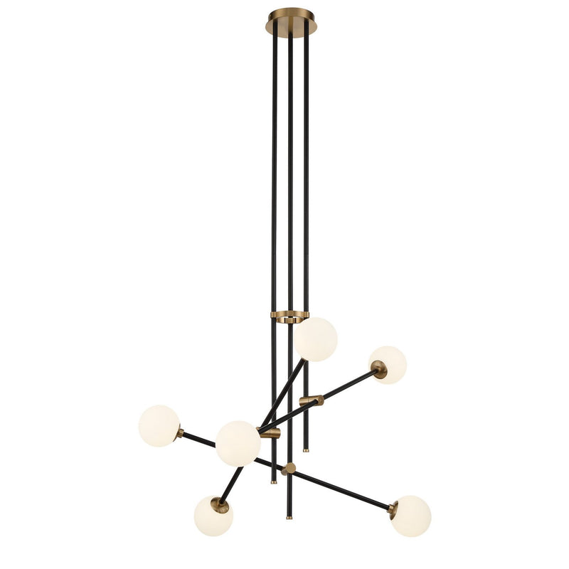 Cosmet 32" 6-Light Chandelier in Coal Black