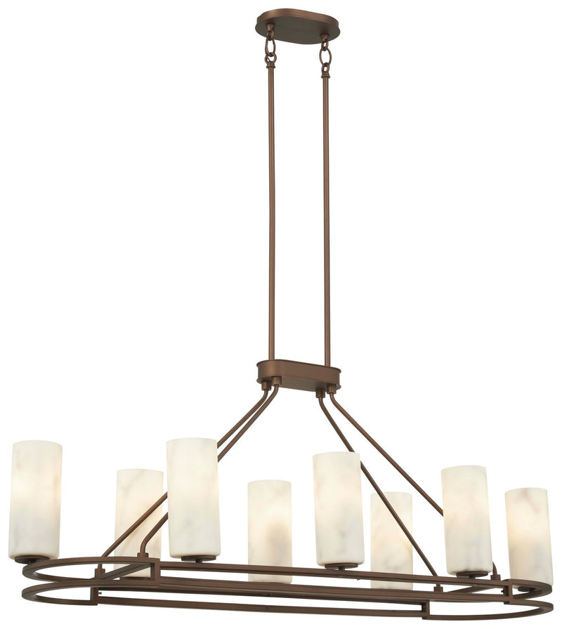 Buchanan 8-Light Linear Chandelier in Hellenic Bronze