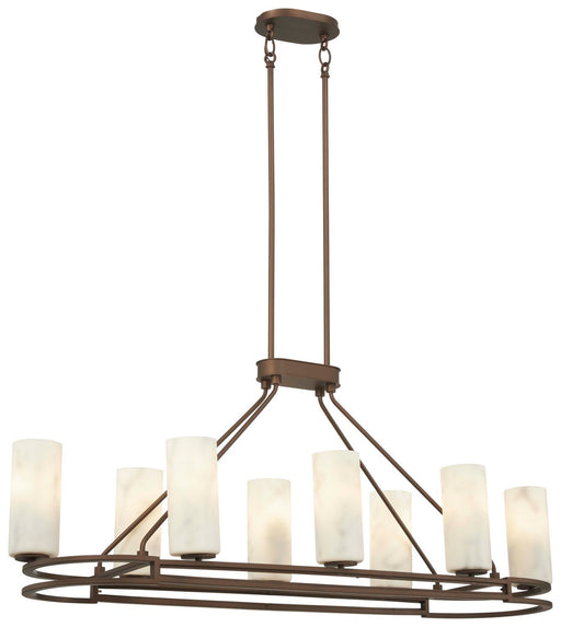 Buchanan 8-Light Linear Chandelier in Hellenic Bronze