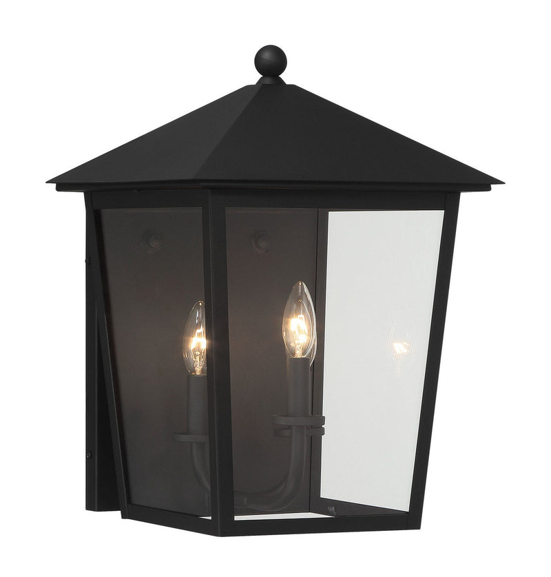 Noble Hill 16" 4-Light Outdoor Wall Lantern in Sand Coal