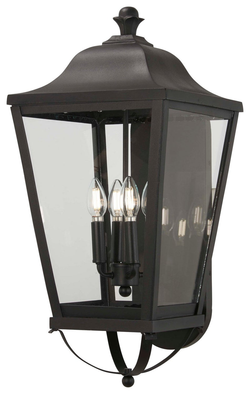 Savannah 12" 4-Light Outdoor Wall Lantern in Sand Coal