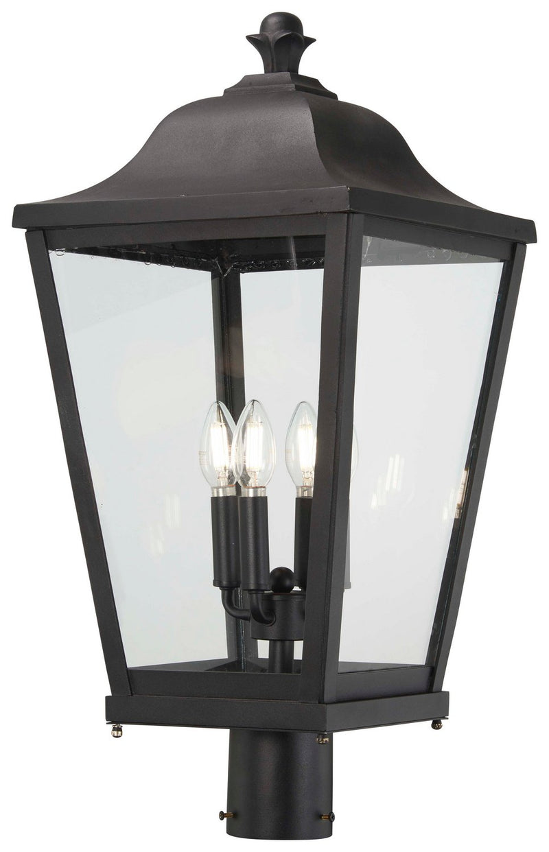 Savannah 12" 4-Light Outdoor Post Light in Sand Coal