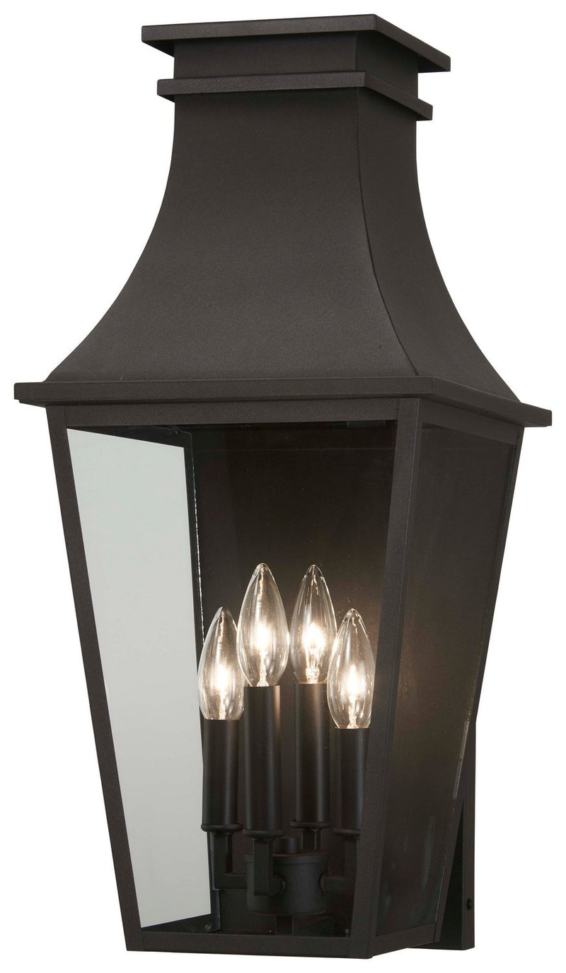 Gloucester 4-Light 10" Outdoor Wall Lantern in Sand Coal