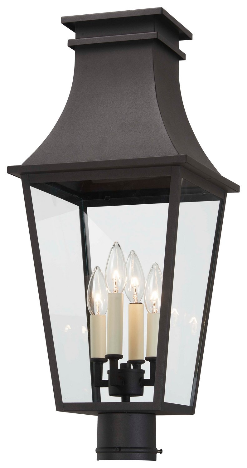 Gloucester 4-Light 10" Outdoor Post Light in Sand Coal