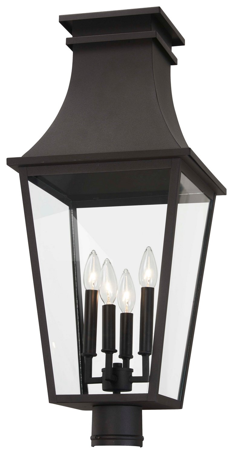 Gloucester 4-Light 12" Outdoor Post Light in Sand Coal