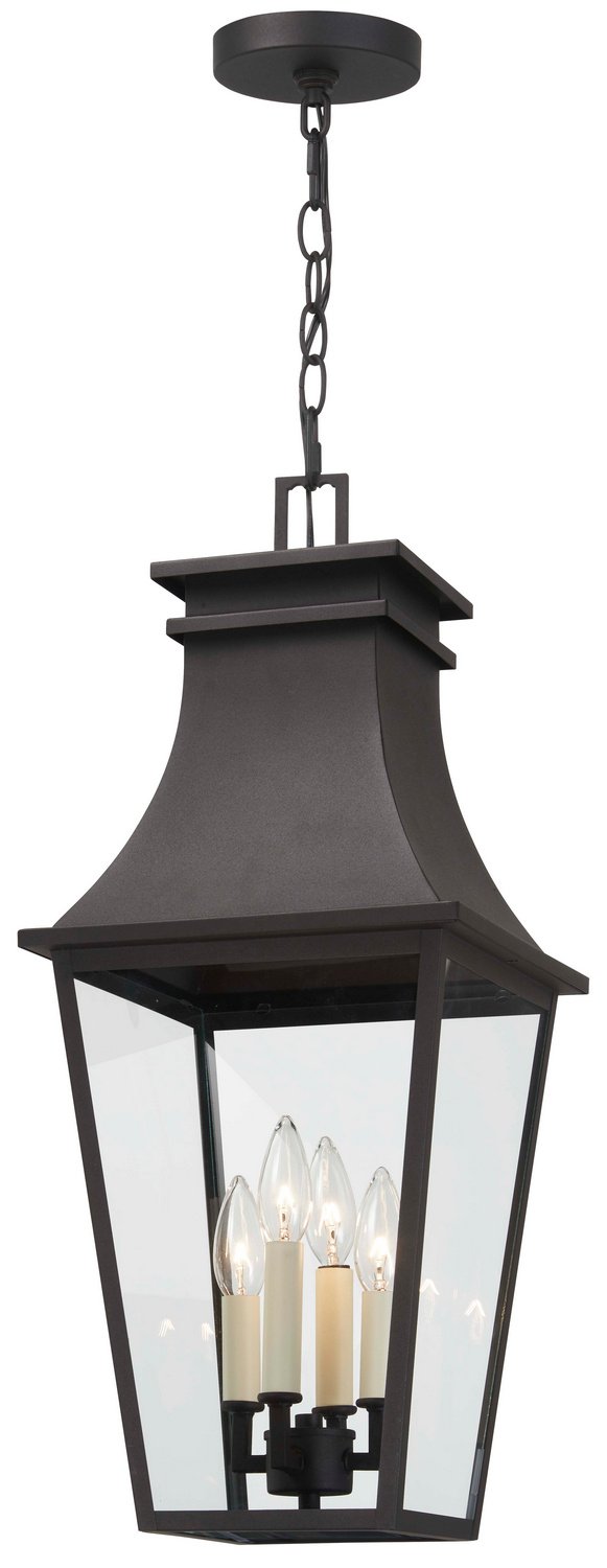 Gloucester 4-Light 10" Outdoor Lantern Pendant in Sand Coal