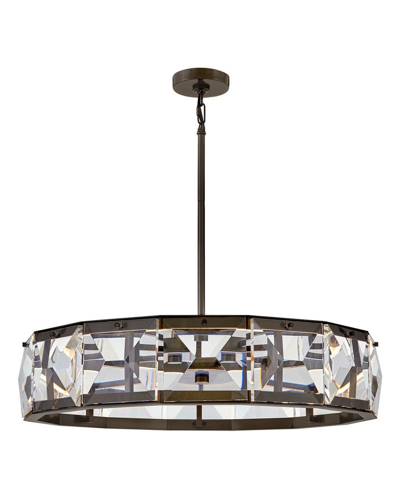 Jolie 30" Drum Pendant in Black Oxide