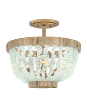 Dune 4-Light Semi-Flush Mount in Burnished Gold