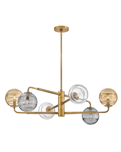 Oberon 6-Light Chandelier in Heritage Brass