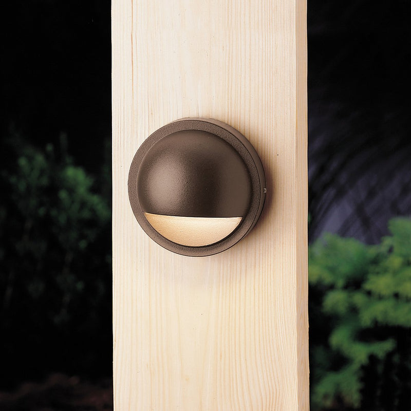 Six Groove 4" Deck Light in Textured Architectural Bronze