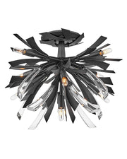 Vida 9-Light Semi-Flush Mount in Brushed Graphite