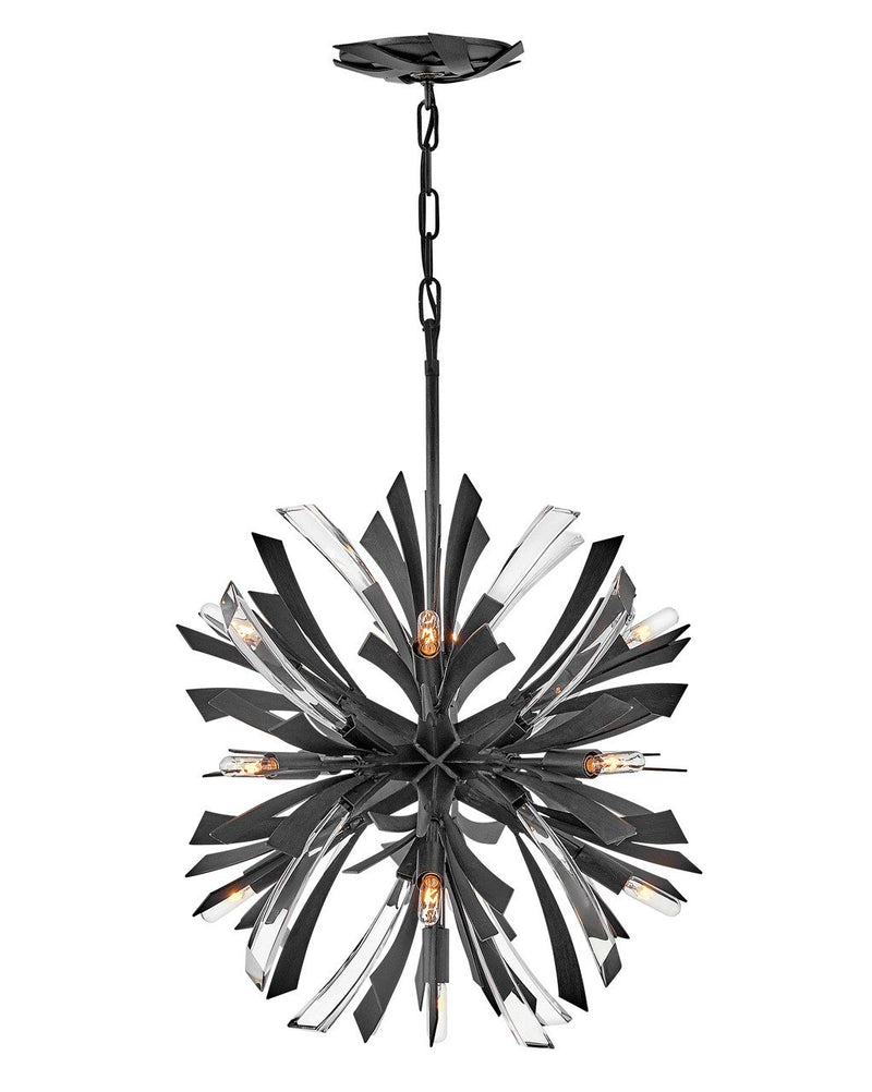 Vida 22" 13-Light Orb Chandelier in Brushed Graphite