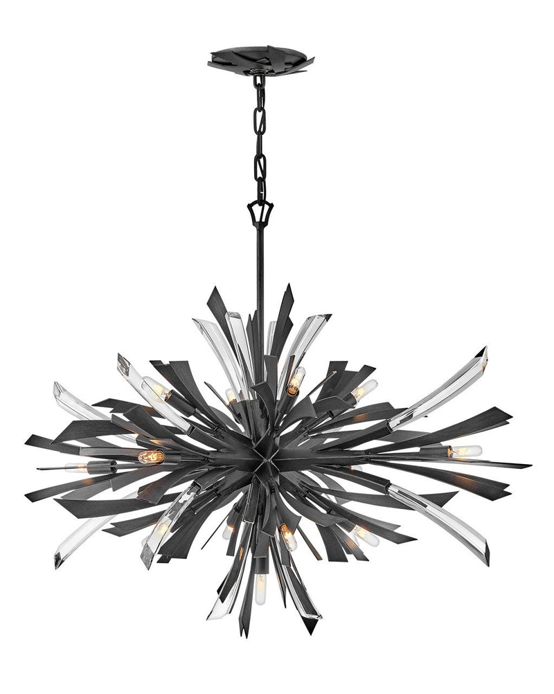 Vida 36" 13-Light Chandelier in Brushed Graphite