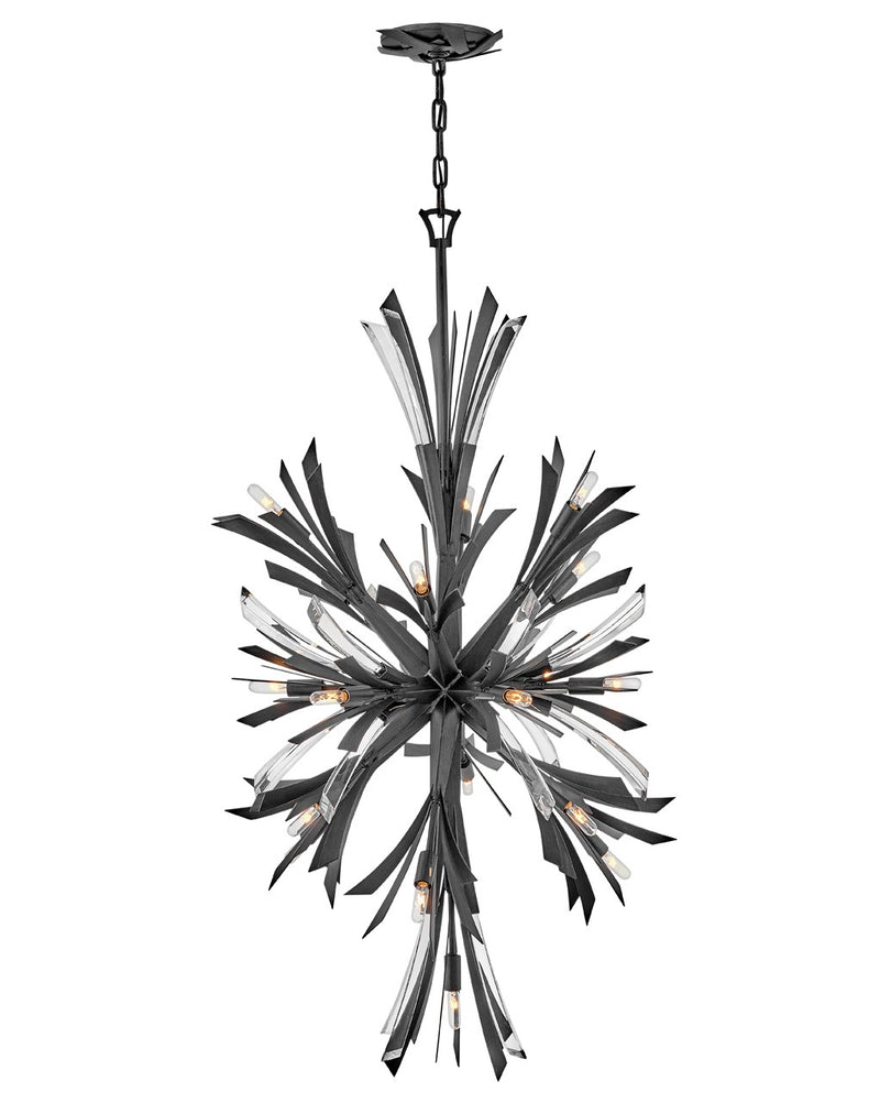 Vida LED Chandelier in Brushed Graphite - Lamps Expo