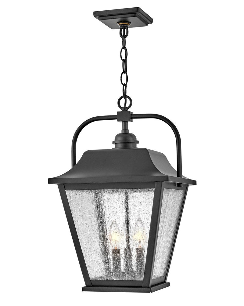 Kingston 3-Light Outdoor Hanging Lantern in Black