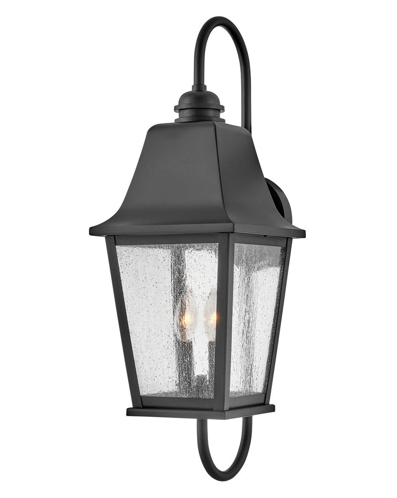 Kingston Large 2-Light Outdoor Wall Lantern in Black
