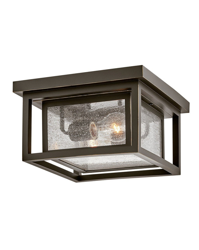 Republic 2-Light Outdoor Flush Mount in Oil Rubbed Bronze