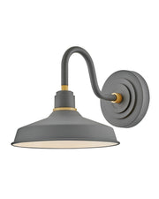 Foundry Classic Small Outdoor Wall Sconce in Dark Matte Grey