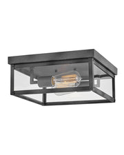 Beckham 2-Light Outdoor Flush Mount in Aged Zinc