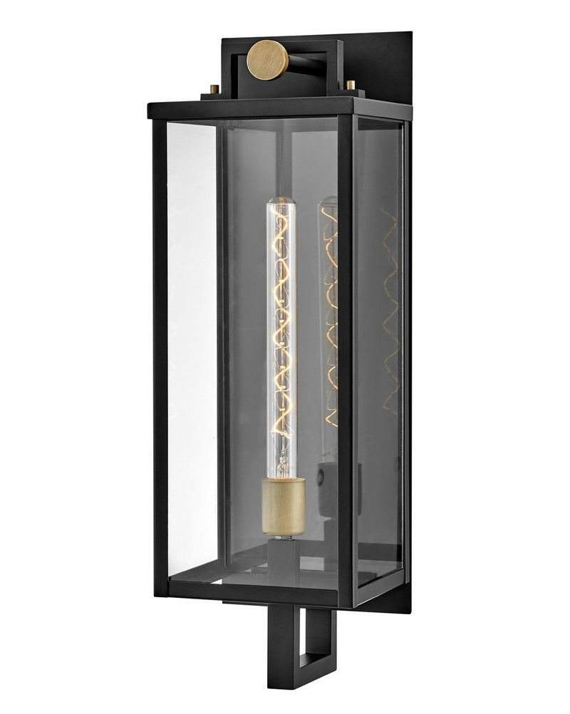 Catalina Large Outdoor Wall Lantern in Black