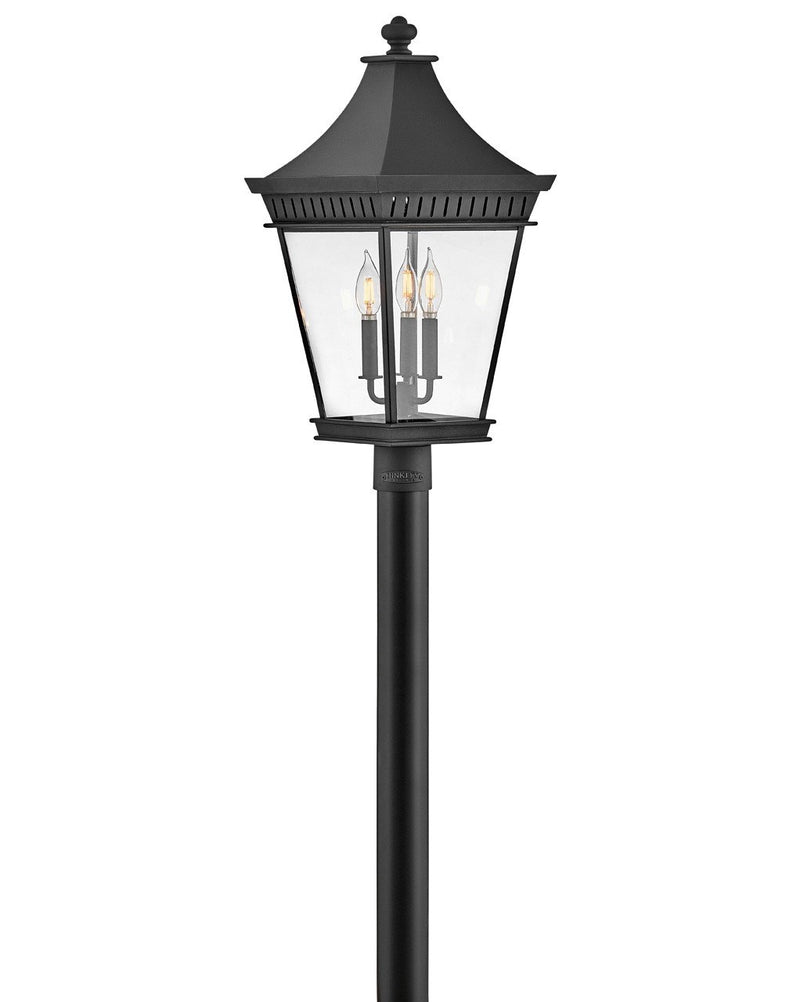 Chapel Hill 3-Light Outdoor Post Light in Museum Black